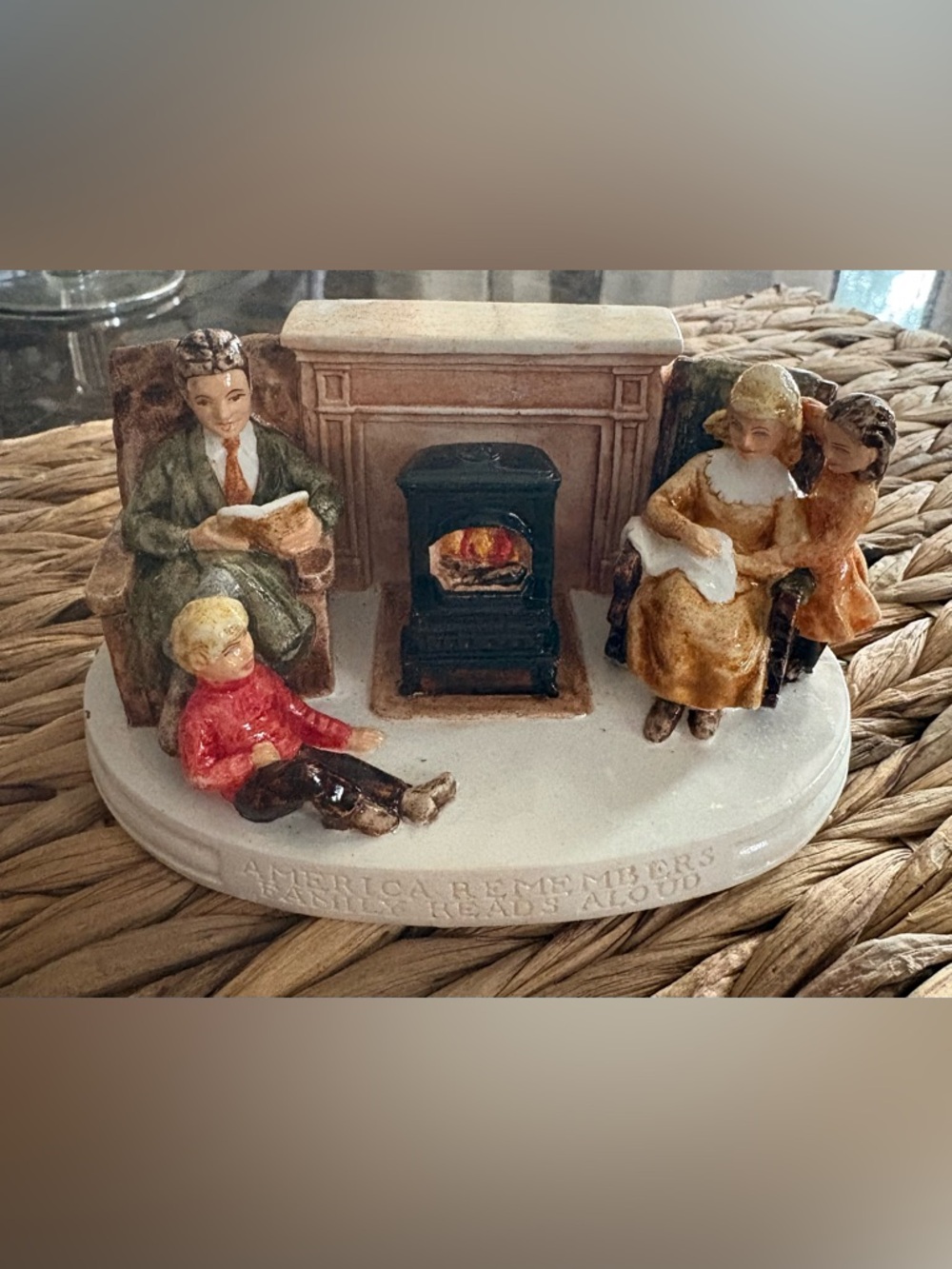 Vintage Sebastian Figurine “America Remembers Family Reads Aloud” 1980